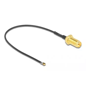 Coaxial Cable DeLOCK 12654 0.1m RP-SMA MHF 4L LK Black