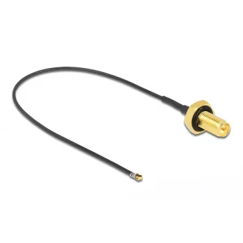 Coaxial Cable DeLOCK 12657 0.2 m RP-SMA MHF 4L LK Black