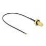 Coaxial Cable DeLOCK 12657 0.2 m RP-SMA MHF 4L LK Black
