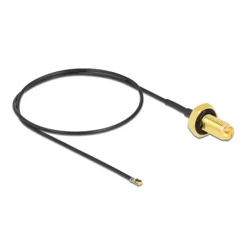 Coaxial Cable DeLOCK 12659 0.35m RP-SMA MHF 4L LK Black