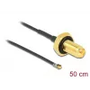 Coaxial Cable DeLOCK 12661 0.5 m RP-SMA MHF 4L LK Black