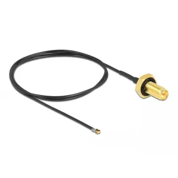 Coaxial Cable DeLOCK 12661 0.5 m RP-SMA MHF 4L LK Black