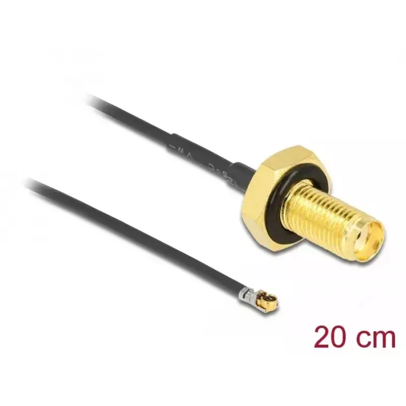 Coaxial Cable DeLOCK 12663 0.2 m SMA MHF 4L LK Black