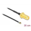Coaxial Cable DeLOCK 12664 0.35m SMA MHF 4L LK Black