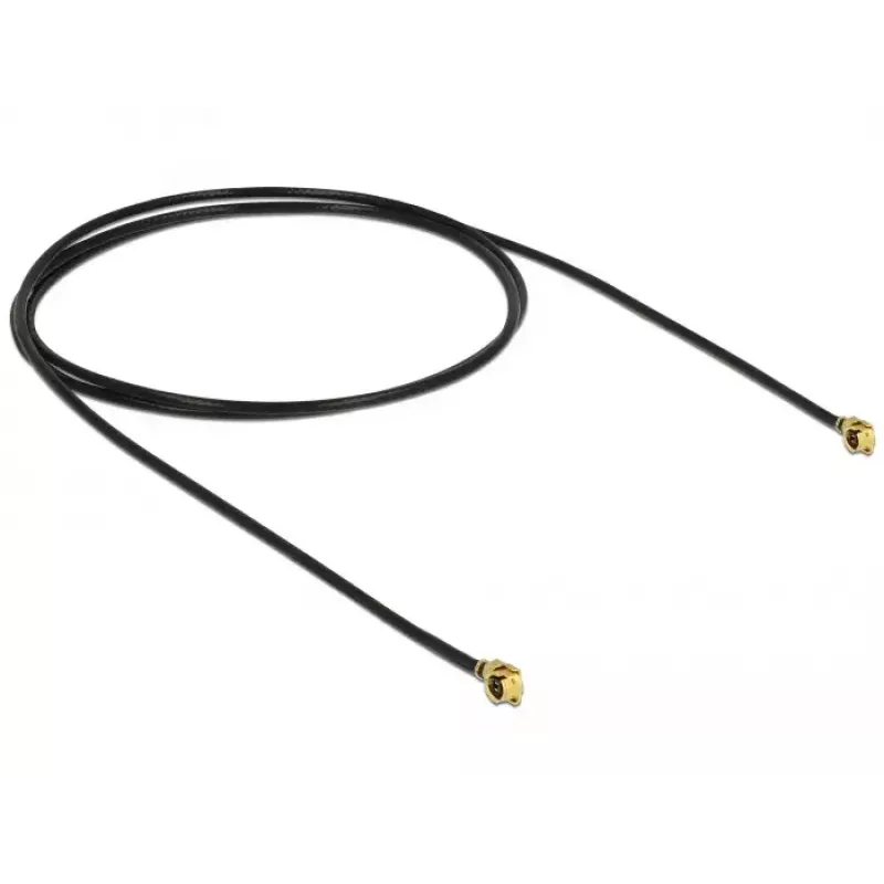 Coaxial Cable DeLOCK 89611 0.5m MHF (I-PEX) Black Gold