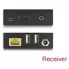 KVM extender DELOCK 65957 — HDMI & USB transmitter and receiver, wired, up to 70 m, 18 Gbit/s, 600 MHz, black