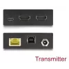 KVM extender DELOCK 65957 — HDMI & USB transmitter and receiver, wired, up to 70 m, 18 Gbit/s, 600 MHz, black