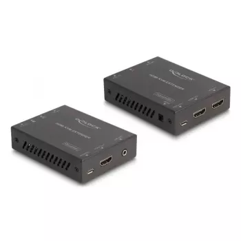 KVM extender DELOCK 65957 — HDMI & USB transmitter and receiver, wired, up to 70 m, 18 Gbit/s, 600 MHz, black