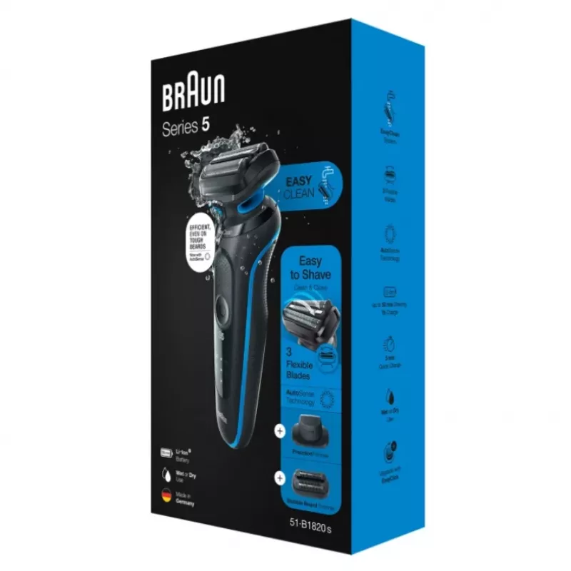 Braun Series 5 51-B1820s Foil shaver Black, Blue