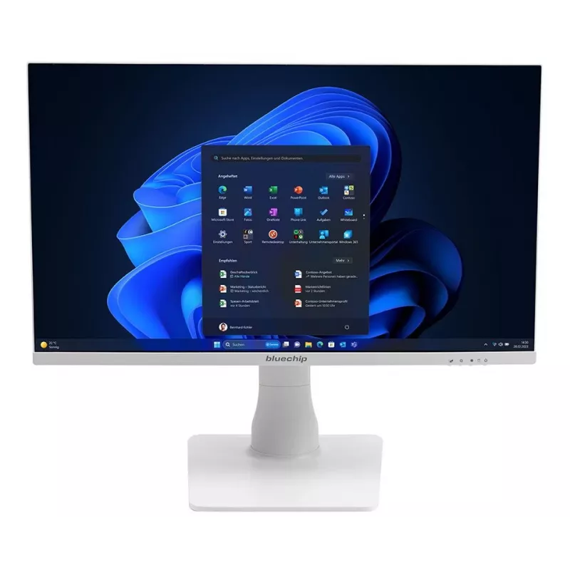 bluechip BUSINESSline AIO2350 *white* Intel® Core™ i5 Prozessor 14400 / bis zu 4.70 GHz, Windows 11 Pro, 23,8 inch LED IPS, 16 GB DDR4, 500 GB NVMe SSD, Intel® Wi-Fi 6 AX201, Bluetooth 5, Gigabit Ethernet, Intel® UHD Grafik