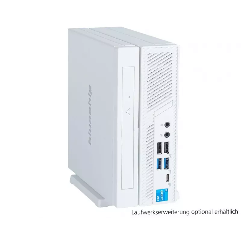 bluechip BUSINESSline S3137 *white* Intel® Core™ i3 Prozessor 14100 / bis zu 4.70 GHz, Windows 11 Pro, Intel® B760, 8 GB DDR5, 500 GB NVMe SSD, Intel® Wi-Fi 6E AX211, Bluetooth 5.3, Gigabit Ethernet, Intel® UHD Grafik