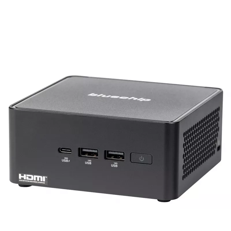 bluechip BUSINESSline M1435 Intel Core 3 100U 8 GB DDR5-SDRAM 500 GB SSD Windows 11 Pro Mini PC Black