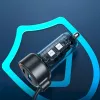 Car charger Joyroom JR-CL07 3-in-1 60W with built-in USB-C cable 1.6 m, black