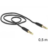 Audio Cable DeLOCK 3.5mm - 3.5mm 0.5m Black