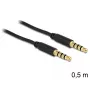 Audio Cable DeLOCK 3.5mm - 3.5mm 0.5m Black