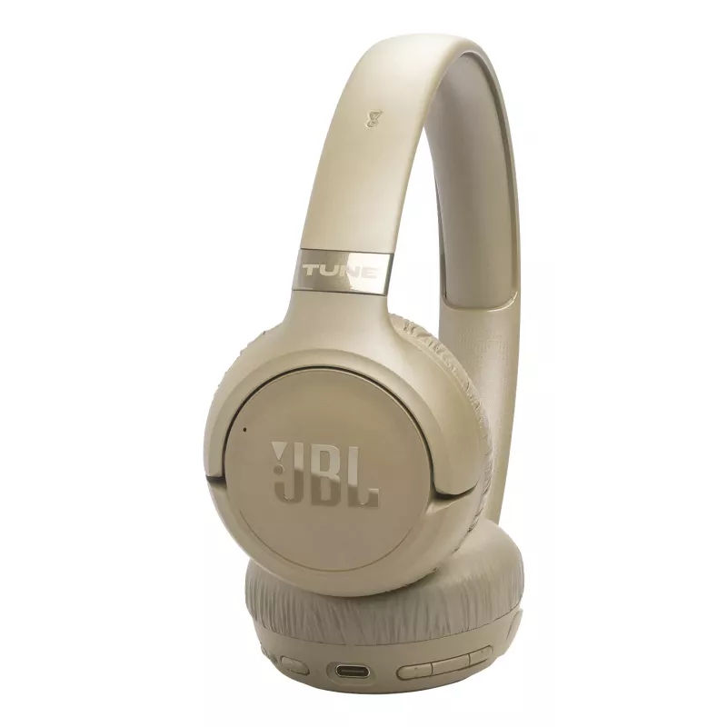 Headset JBL Tune 680NC, wired & wireless (Bluetooth, USB-C), supra-aural, head-band, beige, 20–20000 Hz, 161 g