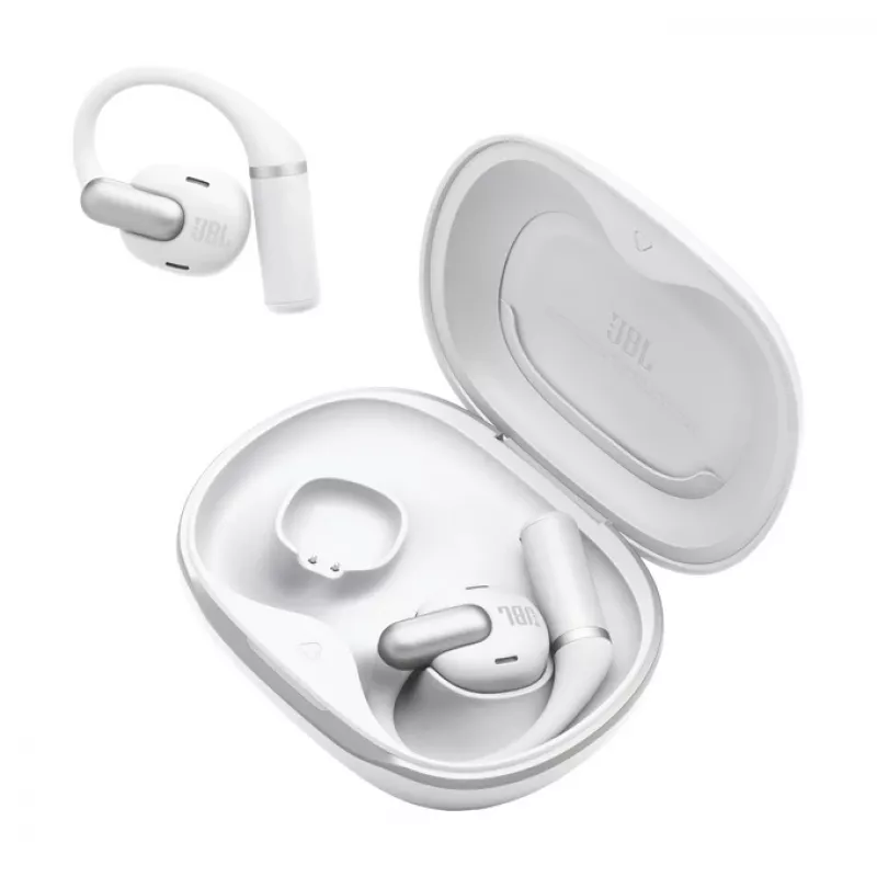 Headset JBL Sense Pro TWS ear-hook, for calls and music, 20–40000 Hz, USB-C charging stand, White