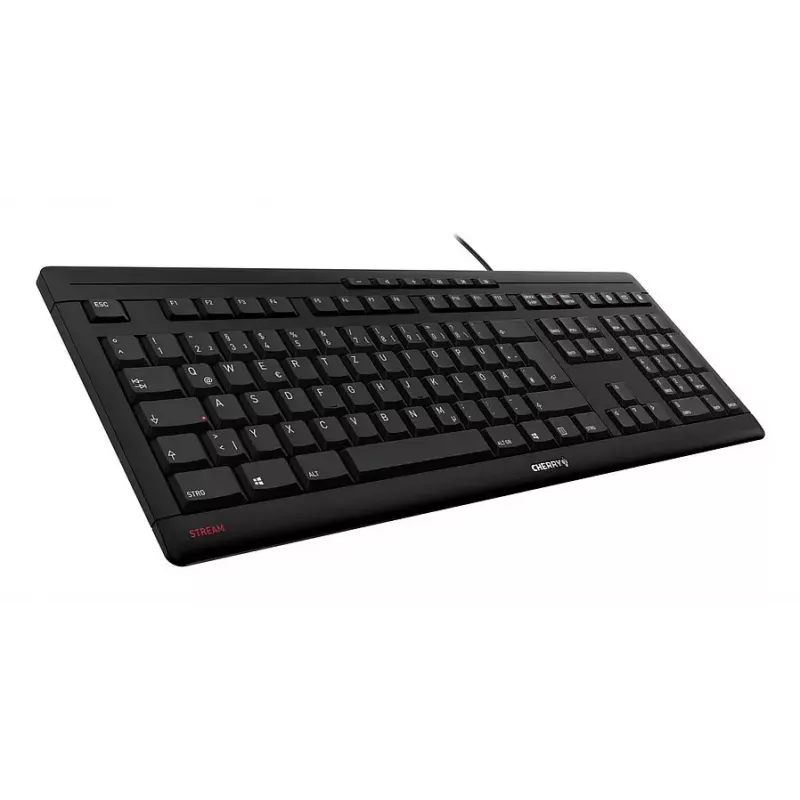 CHERRY STREAM keyboard Home/Office USB QWERTY Portuguese Black Grey Full-size 115 keys