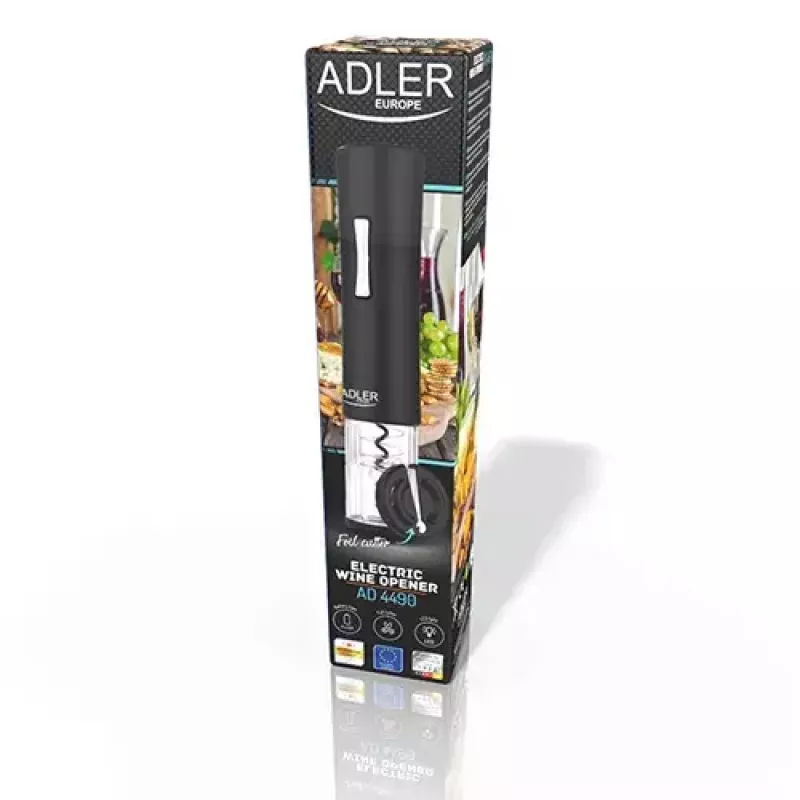 Bottle Opener Adler AD 4490 Black Silver Transparent