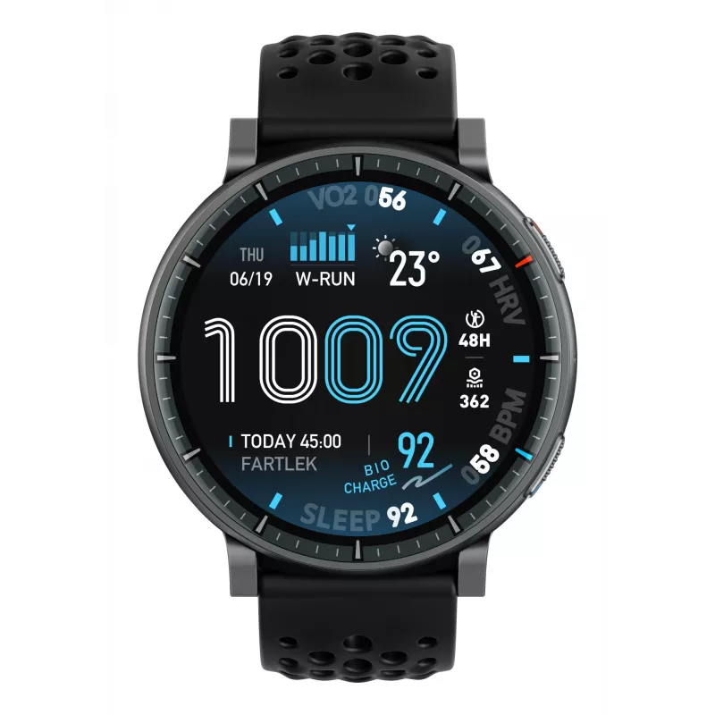 Smartwatch Amazfit Active Max round AMOLED 1.5 inch 480×480 Touchscreen 64MB RAM 4GB 658mAh Black