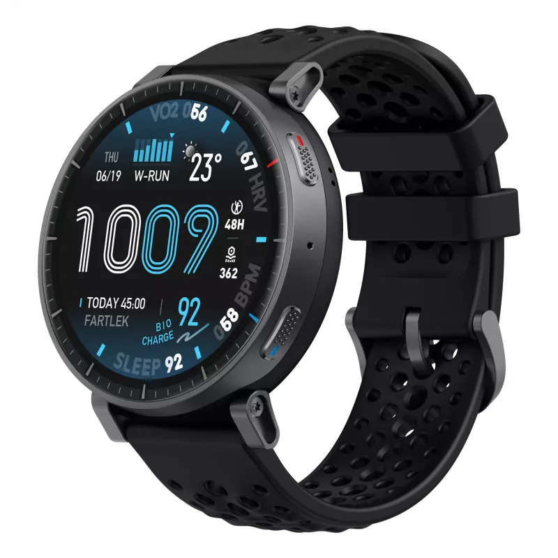 Smartwatch Amazfit Active Max round AMOLED 1.5 inch 480×480 Touchscreen 64MB RAM 4GB 658mAh Black