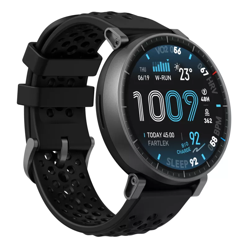 Smartwatch Amazfit Active Max round AMOLED 1.5 inch 480×480 Touchscreen 64MB RAM 4GB 658mAh Black