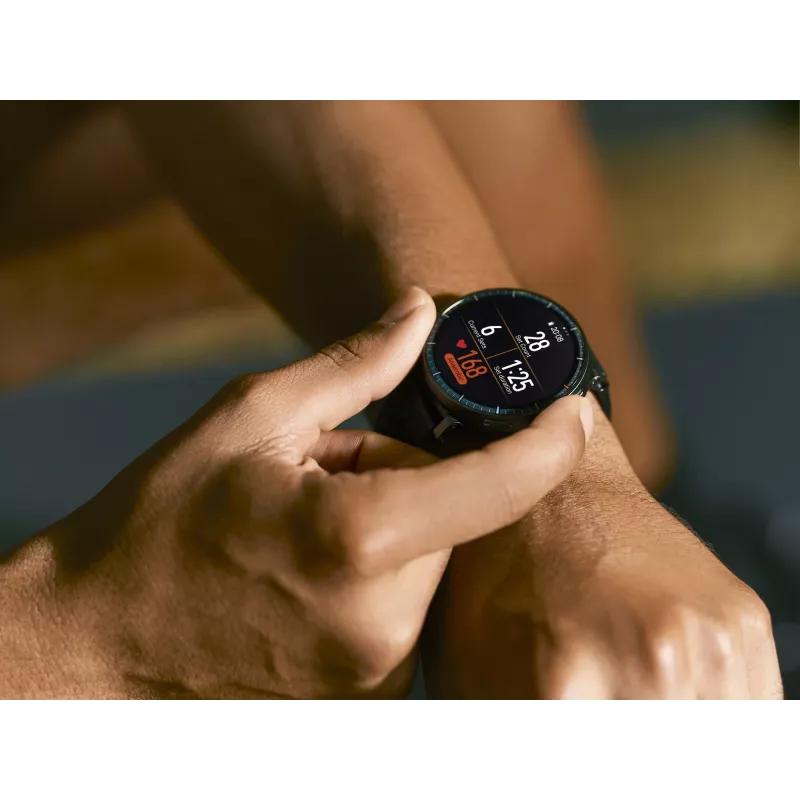 Smartwatch Amazfit Active Max round AMOLED 1.5 inch 480×480 Touchscreen 64MB RAM 4GB 658mAh Black
