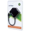 Manhattan Mini DisplayPort 1.2 to HDMI, DVI and VGA Adapter Cable (3-in-1), 25cm, Black, Male to Female, Passive, HDMI 4K@30Hz, VGA and DVI 1080p@60Hz, Equivalent to MDP2VGDVHD, Compatible with DVD-D, Three Year Warranty, Blister