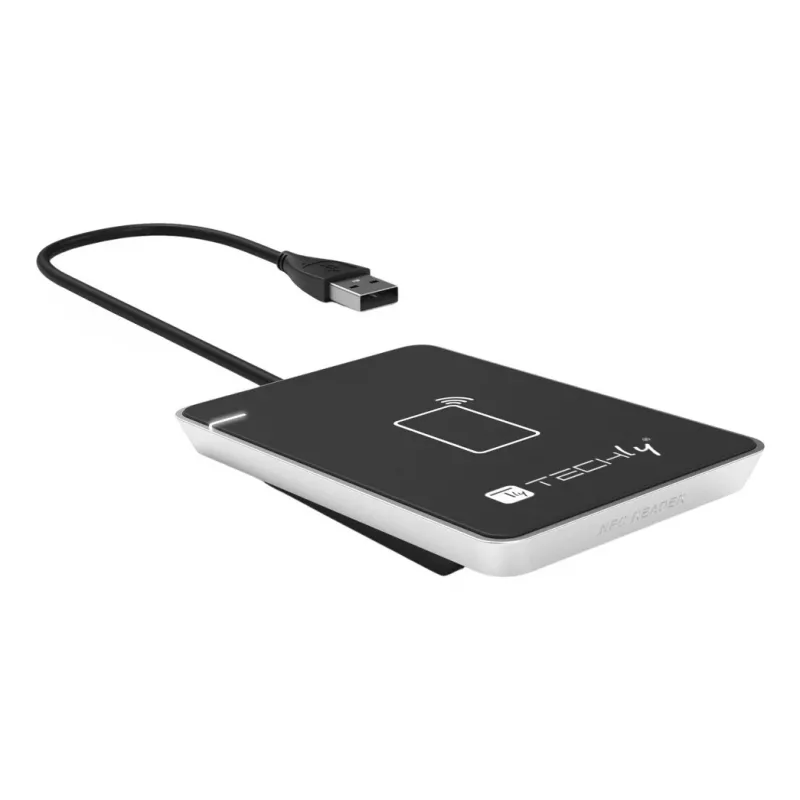 Techly I-CARD CAM-CIE RFID reader USB Black, Silver