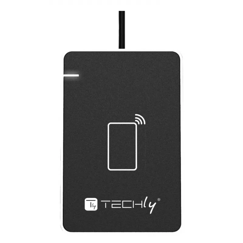 Techly I-CARD CAM-CIE RFID reader USB Black, Silver