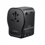 AC indoor mobile device charger UGREEN 55001 — 2× USB-C, 100–240V, fast charging, black/grey
