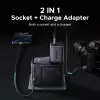AC indoor mobile device charger UGREEN 55001 — 2× USB-C, 100–240V, fast charging, black/grey