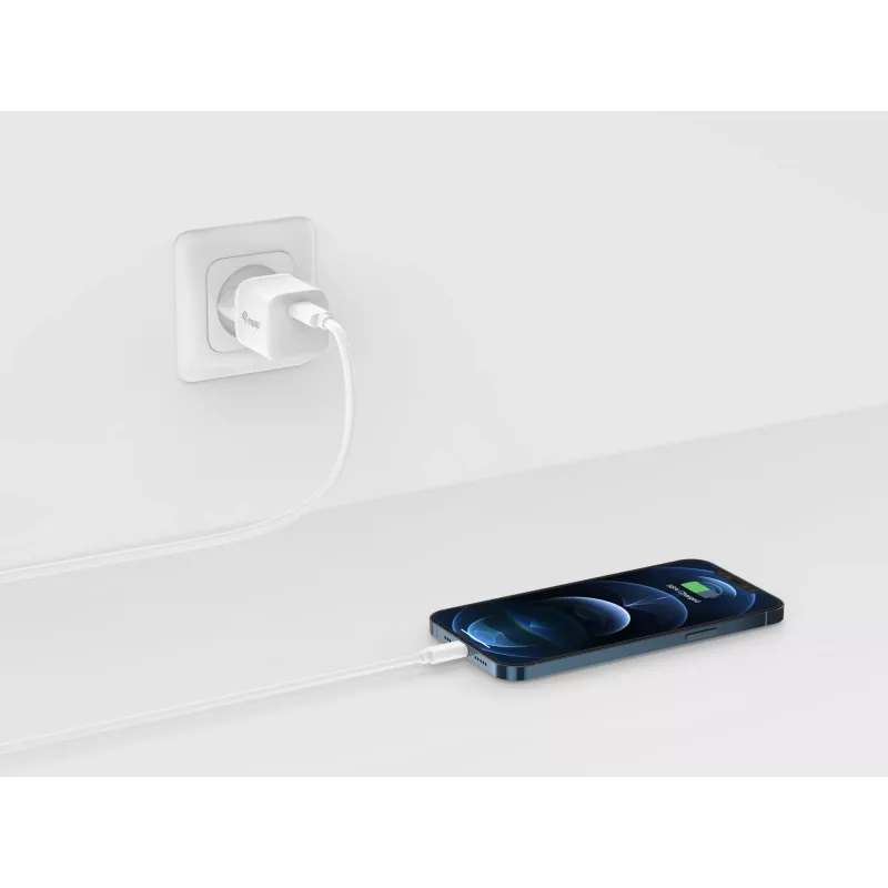 Equip 1-Port 20W USB-C PD Charger Indoor AC White 100-240V