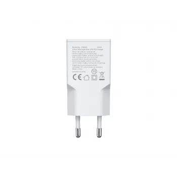 EQUIP 2‑Port 20W GaN Slim USB PD Charger — USB‑C x1, USB‑A x1, Input 100–240V, Max Output 12V, White