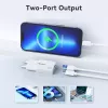 EQUIP 2‑Port 20W GaN Slim USB PD Charger — USB‑C x1, USB‑A x1, Input 100–240V, Max Output 12V, White