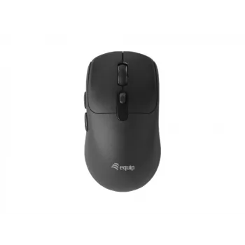 EQUIP Ambidextrous 6-Button Dual Mode Wireless Mouse, Optical 1600 DPI, RF + Bluetooth, Black