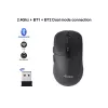 EQUIP Ambidextrous 6-Button Dual Mode Wireless Mouse, Optical 1600 DPI, RF + Bluetooth, Black