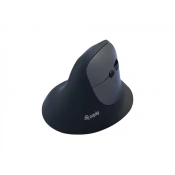EQUIP ergonomic right-hand vertical wireless mouse 1600 DPI, RF Wireless + Bluetooth, rechargeable, 6 buttons, black
