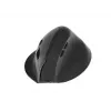 EQUIP ergonomic right-hand vertical wireless mouse 1600 DPI, RF Wireless + Bluetooth, rechargeable, 6 buttons, black