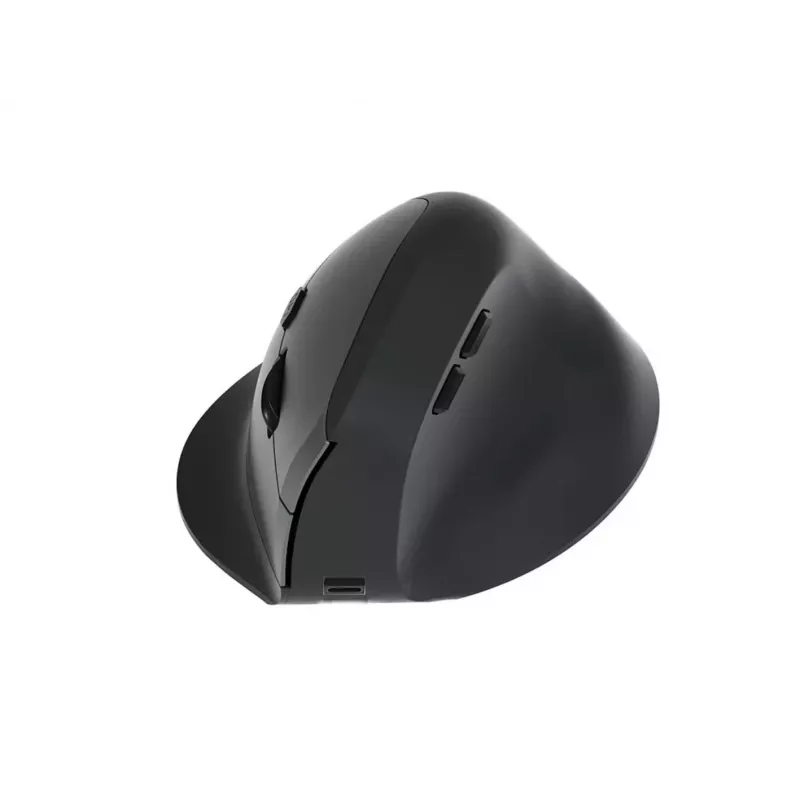 EQUIP ergonomic right-hand vertical wireless mouse 1600 DPI, RF Wireless + Bluetooth, rechargeable, 6 buttons, black