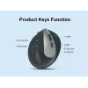 EQUIP ergonomic right-hand vertical wireless mouse 1600 DPI, RF Wireless + Bluetooth, rechargeable, 6 buttons, black