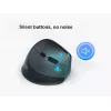 EQUIP ergonomic right-hand vertical wireless mouse 1600 DPI, RF Wireless + Bluetooth, rechargeable, 6 buttons, black