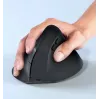 EQUIP ergonomic right-hand vertical wireless mouse 1600 DPI, RF Wireless + Bluetooth, rechargeable, 6 buttons, black