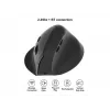 EQUIP ergonomic right-hand vertical wireless mouse 1600 DPI, RF Wireless + Bluetooth, rechargeable, 6 buttons, black
