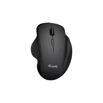 EQUIP 6-button dual-mode rechargeable wireless mouse — right-hand, optical 1600 DPI, RF Wireless + Bluetooth, black