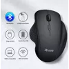 EQUIP 6-button dual-mode rechargeable wireless mouse — right-hand, optical 1600 DPI, RF Wireless + Bluetooth, black