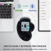 EQUIP 6-button dual-mode rechargeable wireless mouse — right-hand, optical 1600 DPI, RF Wireless + Bluetooth, black