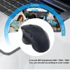 EQUIP 6-button dual-mode rechargeable wireless mouse — right-hand, optical 1600 DPI, RF Wireless + Bluetooth, black