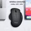 EQUIP 6-button dual-mode rechargeable wireless mouse — right-hand, optical 1600 DPI, RF Wireless + Bluetooth, black