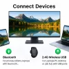 EQUIP 6-button dual-mode rechargeable wireless mouse — right-hand, optical 1600 DPI, RF Wireless + Bluetooth, black